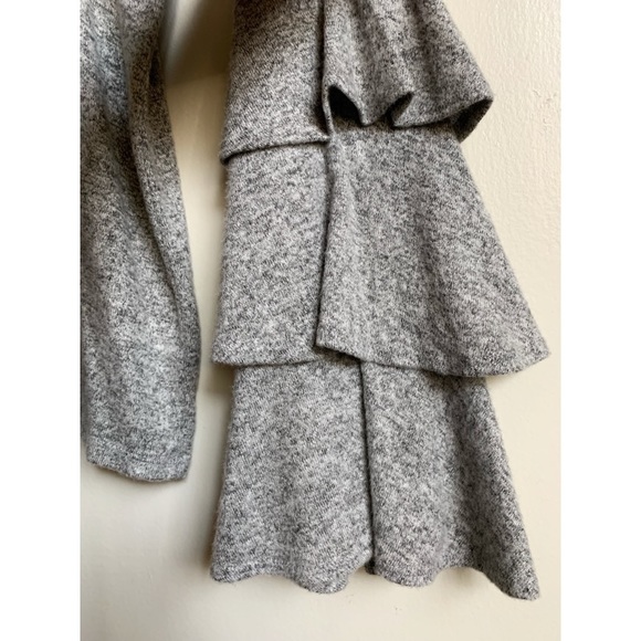 AQUA | Gray Soft Layered Bell Long Sleeve Top - Picture 4 of 5